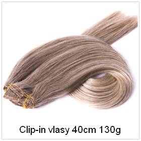 Husté clip in vlasy 40cm