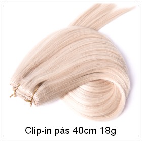 Clip in príčesok z ľudských vlasov dĺžka 40cm
