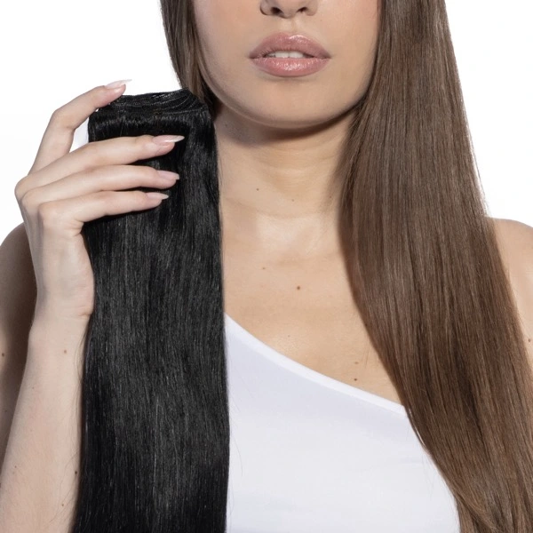 Clip-in cop 55cm, 85g #01 | čierna ako uhoľ