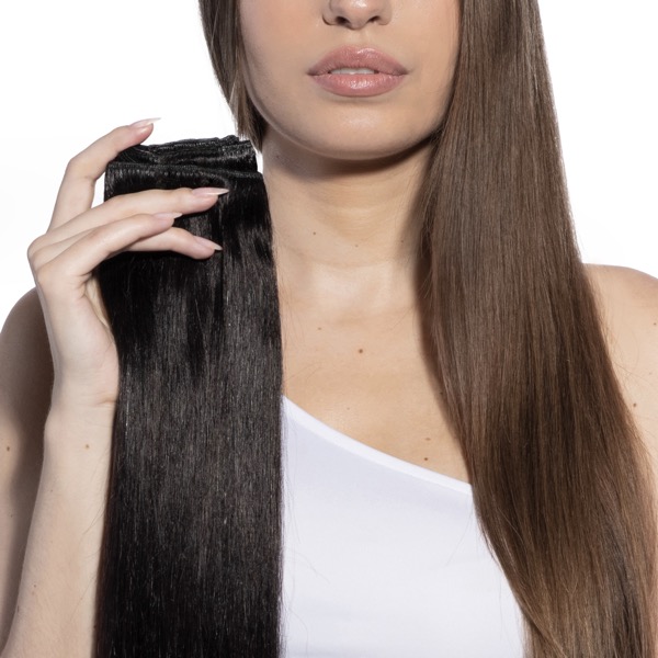 Clip-in vlasy seamless 60cm, 160g, #01b | prírodne čierna