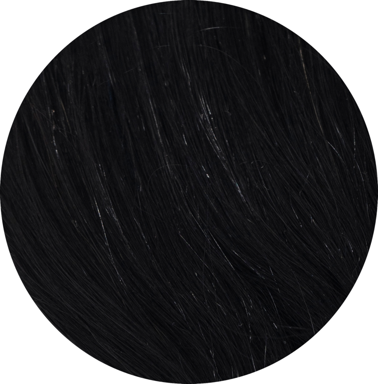 Clip-in vlasy 45cm, 80g, #01 | čierna ako uhoľ