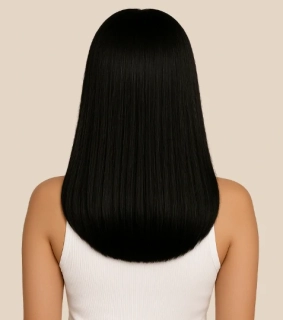 Clip-in vlasy 40cm, 130g, #01b | prírodne čierna