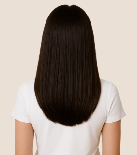 Clip-in vlasy seamless 40cm, 130g, #02 | tmavá hnedá