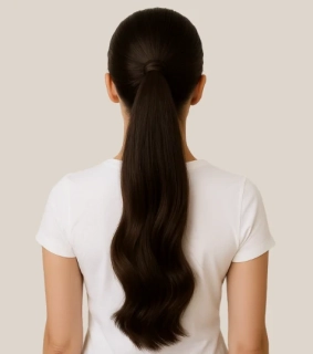 Clip-in cop 55cm, 85g #02 | tmavá hnedá