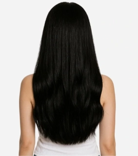 Clip-in vlasy seamless 55cm, 95g, #01 | čierna ako uhoľ
