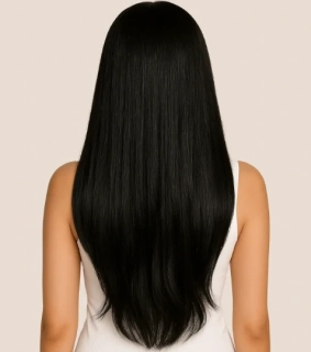 Clip-in vlasy seamless 55cm, 95g, #01b | prírodne čierna