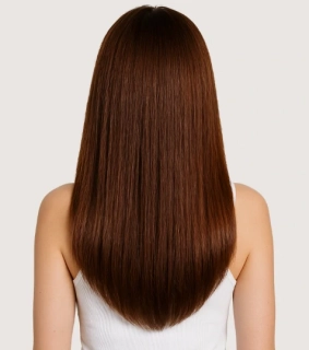 Clip-in vlasy seamless 40cm, 130g, #3A | čokoládová hnedá